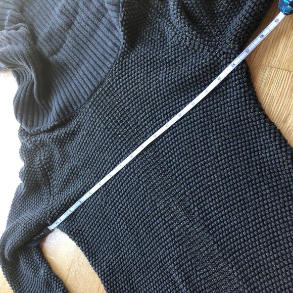 GAP Black Shimmer Cowl Neck Sweater Size Small - Picture 8 of 9